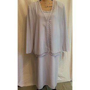 Cabaret Collection New York grey blue sparkle dress and jacket, size 20 NWT